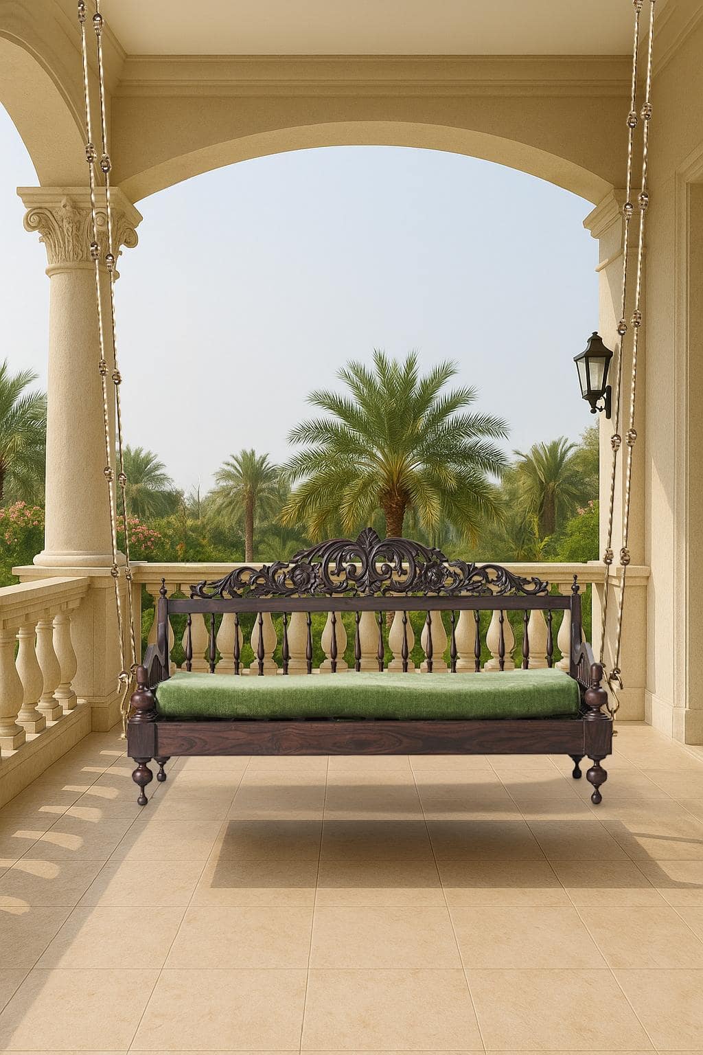 Carved Rosewood 2-seater Swing