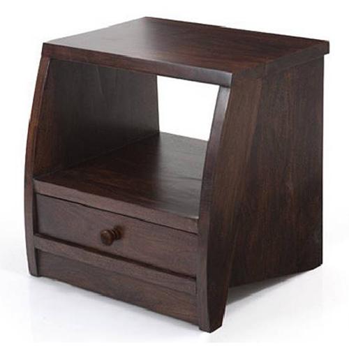 Siesta Solid Wood Bedside Table in Mahogany Finish