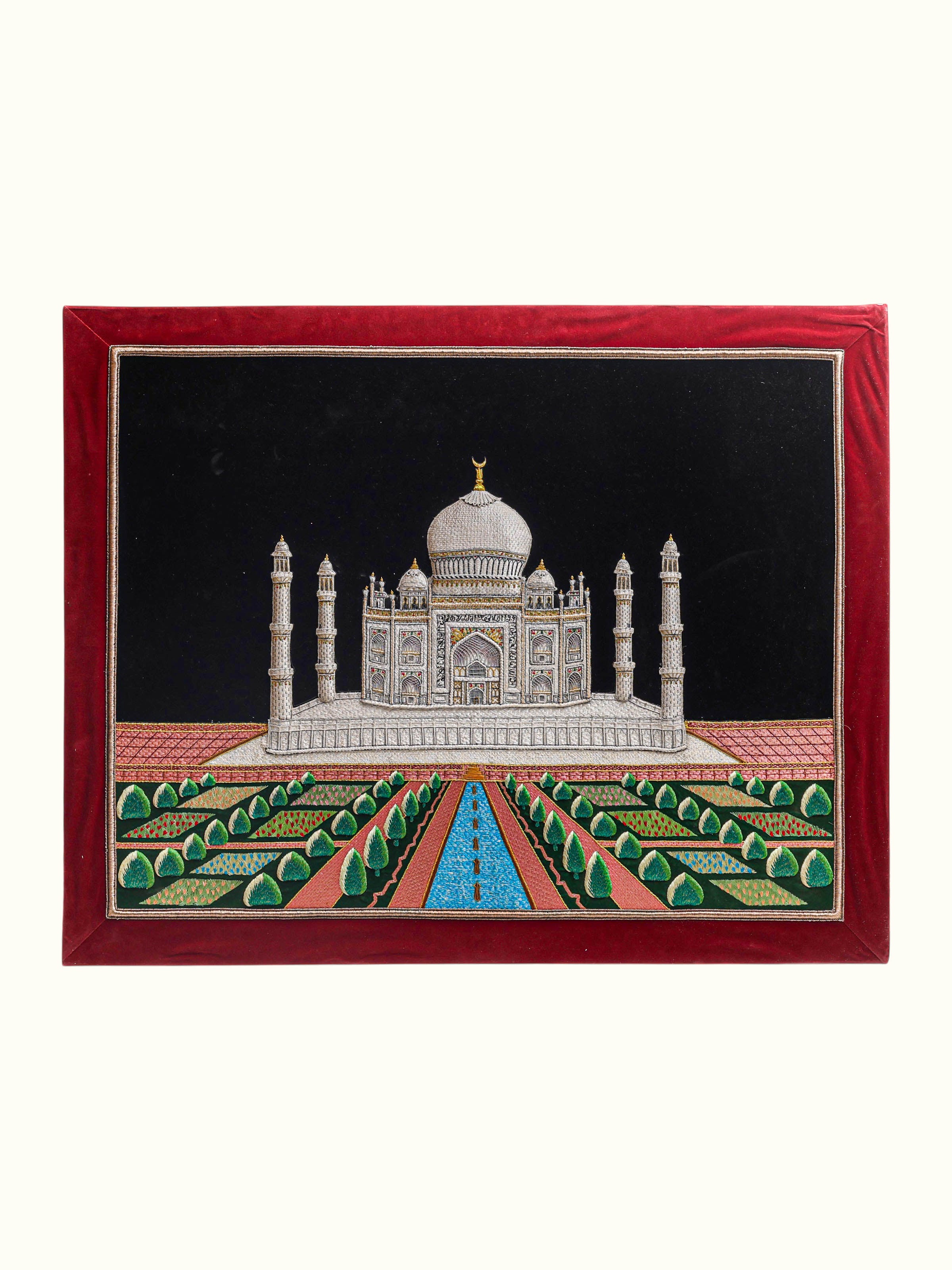 Taj Mahal Zardozi Wall Hanging