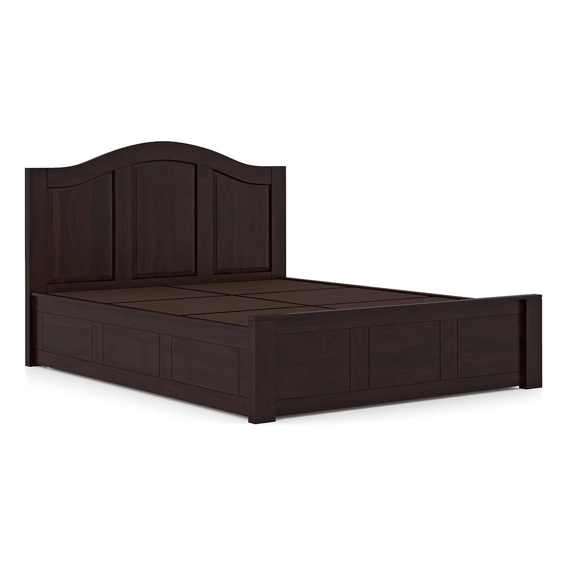 Ballito Solid Wood King Size Box Storage Bed In Mahogany Finish