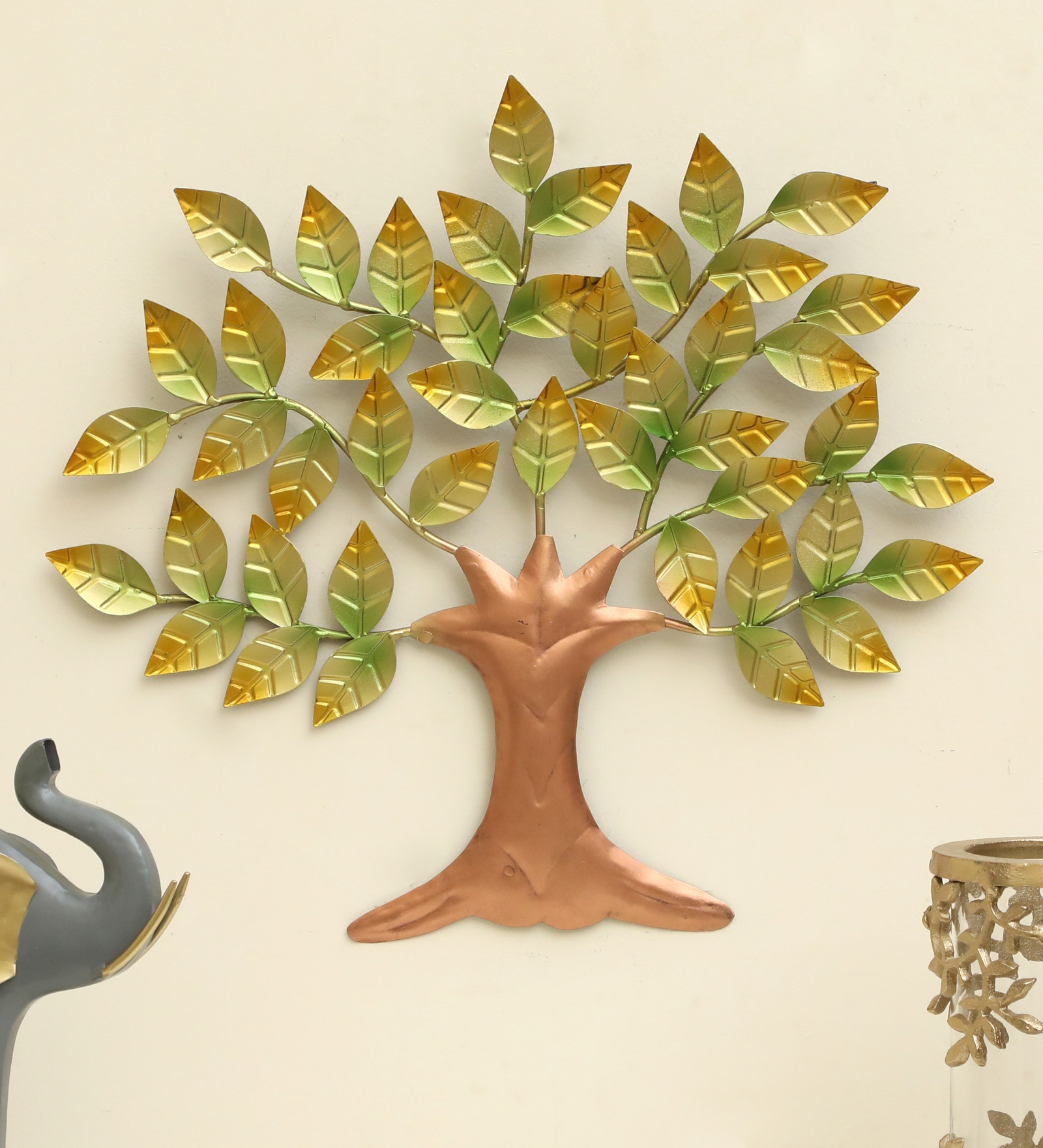 Anila Abstract Metal Wall Decor in Multicolor Set of 1 - Vedas Exports