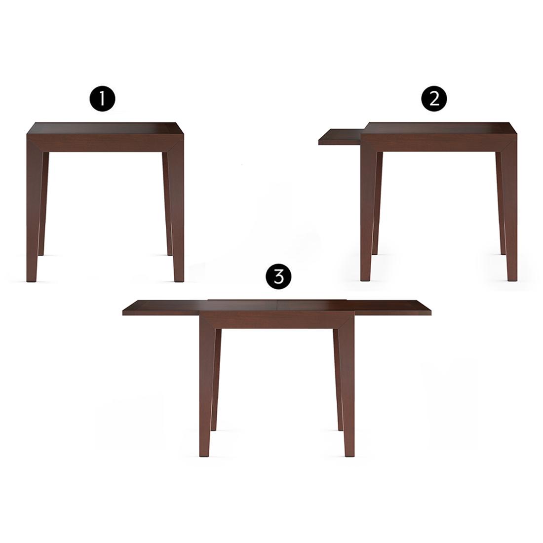 Murphy 4-To-6 Extendable - Dalla 6 Seater Dining Table Set (Colour- Beige, Finish- Dark Walnut)
