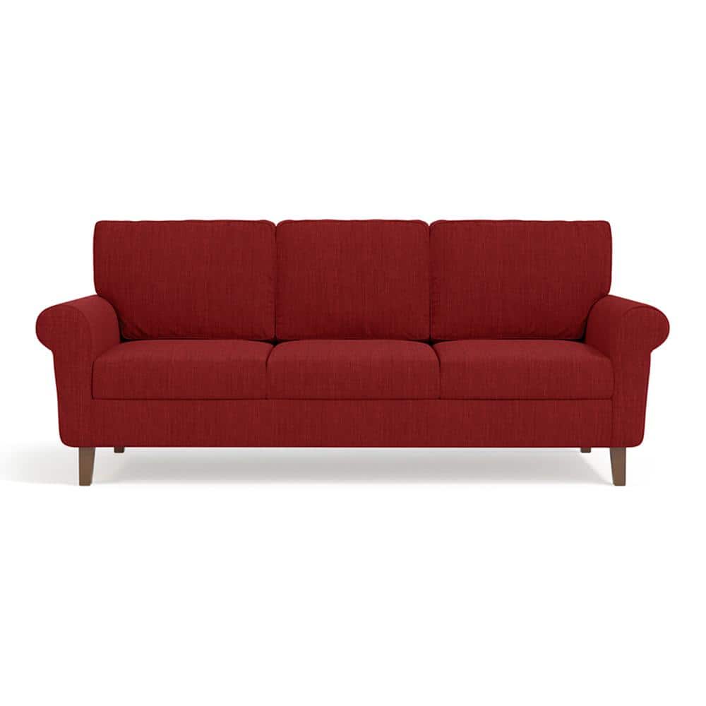Oxford 3 Seater Fabric Sofa in Salsa Red Colour