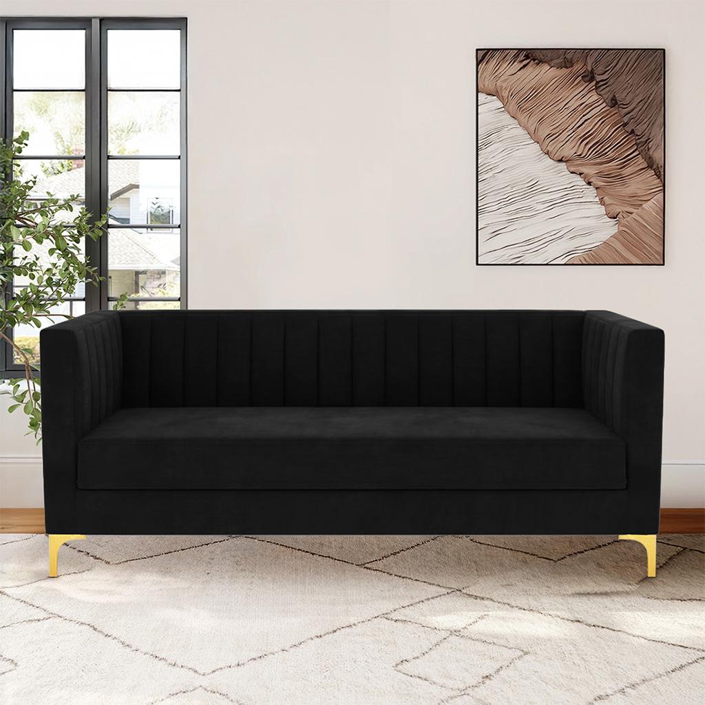 Loris Fabric Sofa - Black