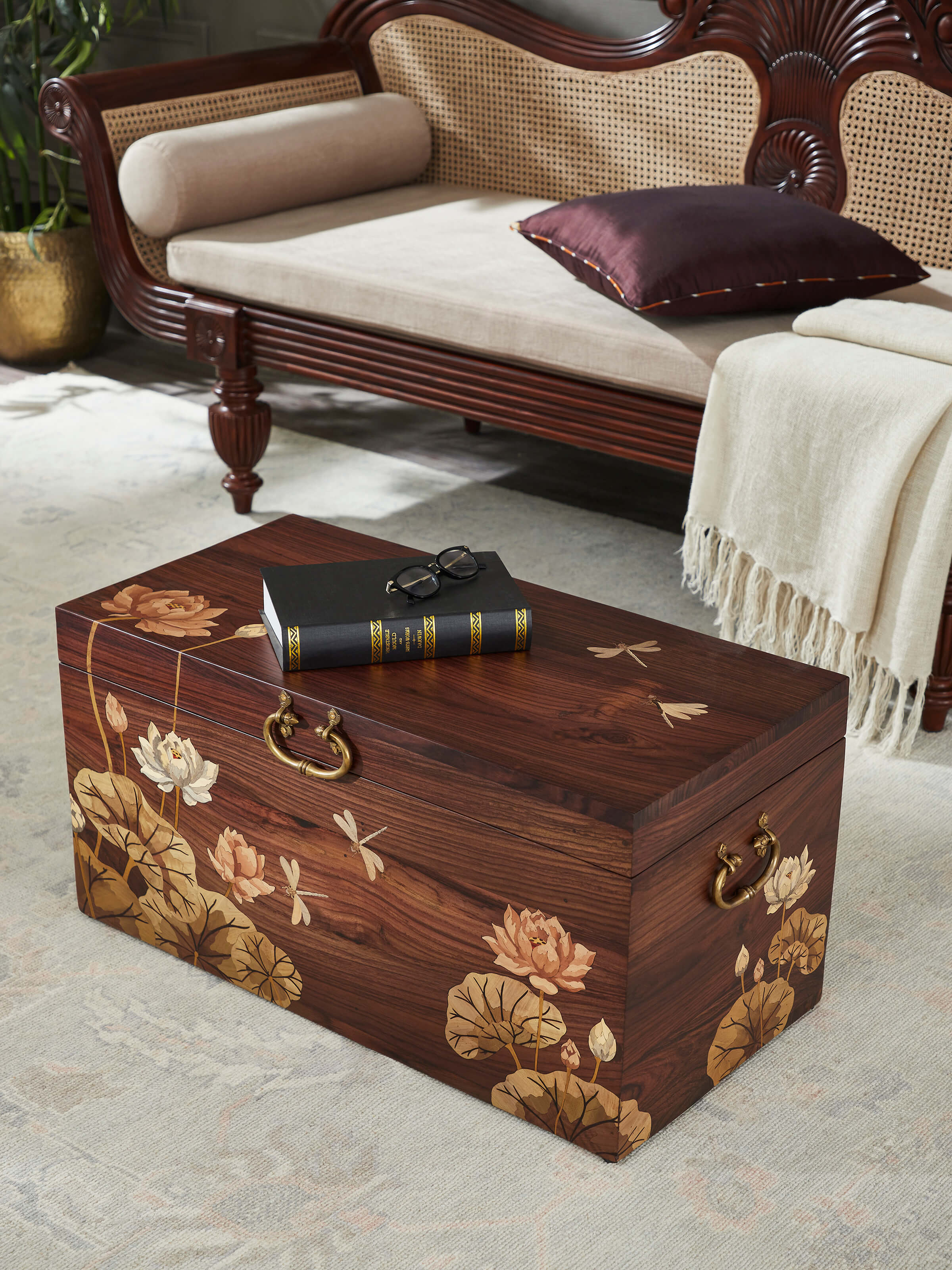 Rosewood Inlay Trunk