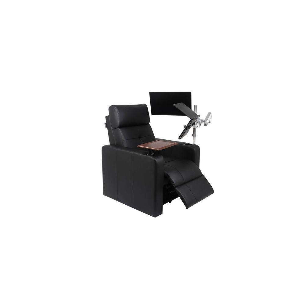Zuum Solid Wood One Seater Motorized Recliner in Black Colour