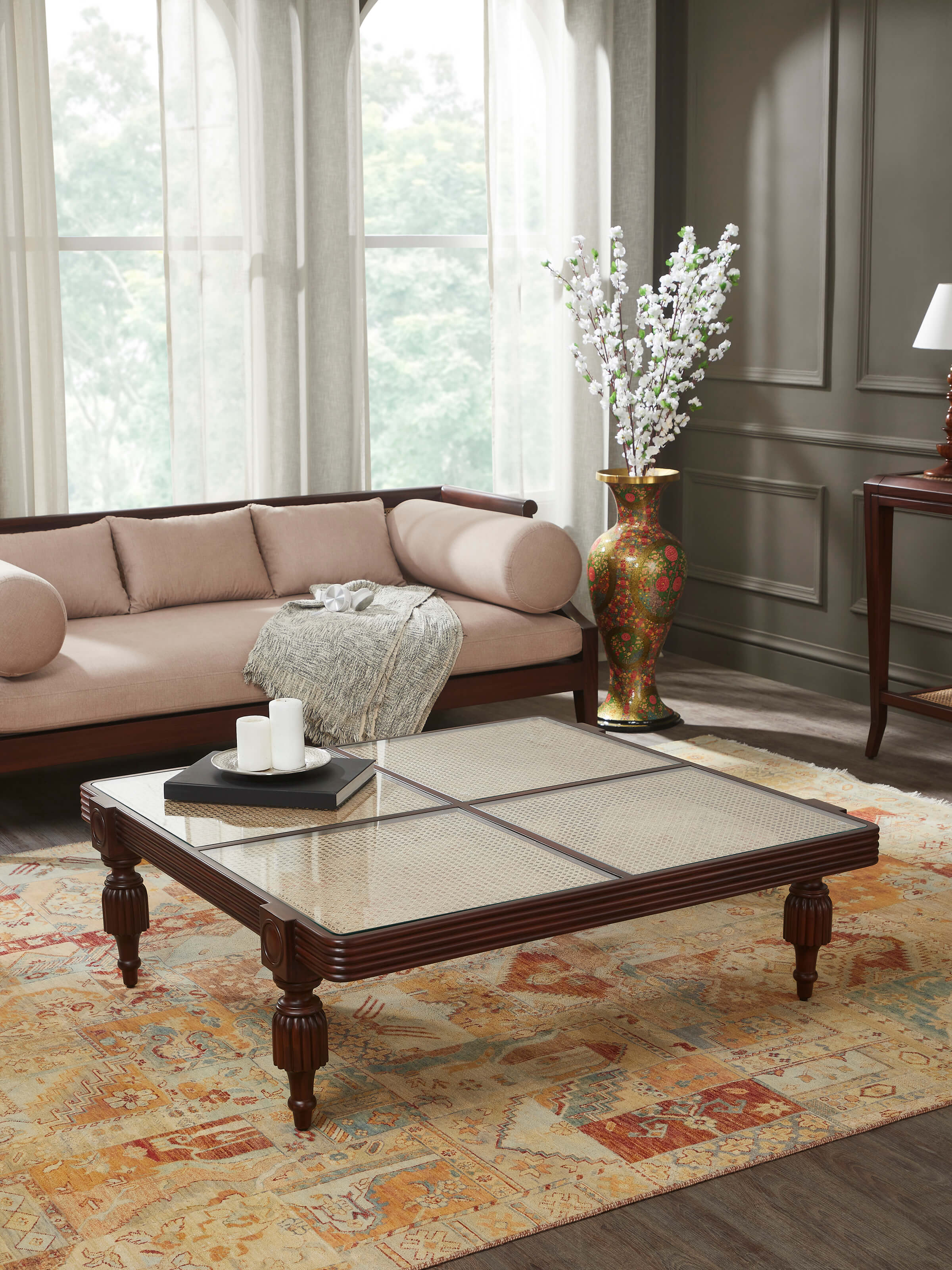 Mahogany Wood Coffee Table