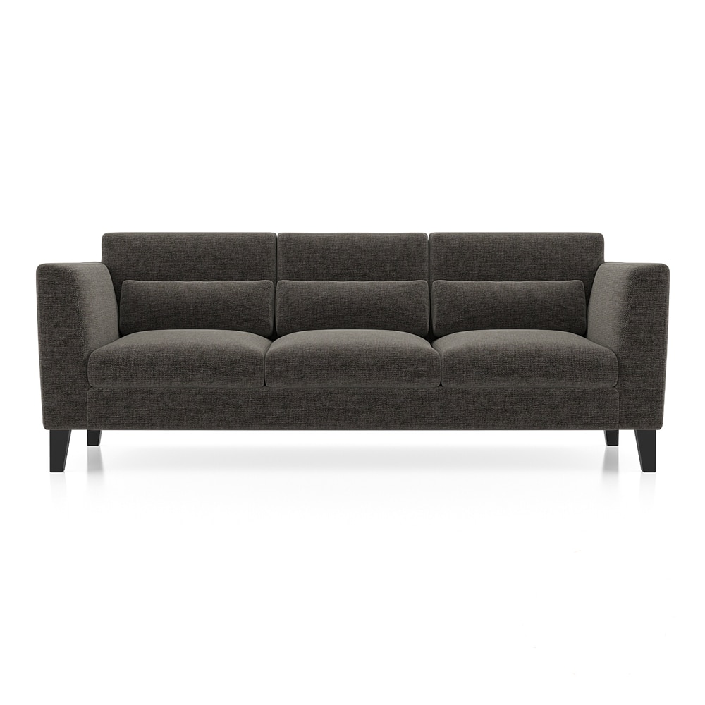 Lewis 3 Seater Fabric Sofa in Smoke Colour