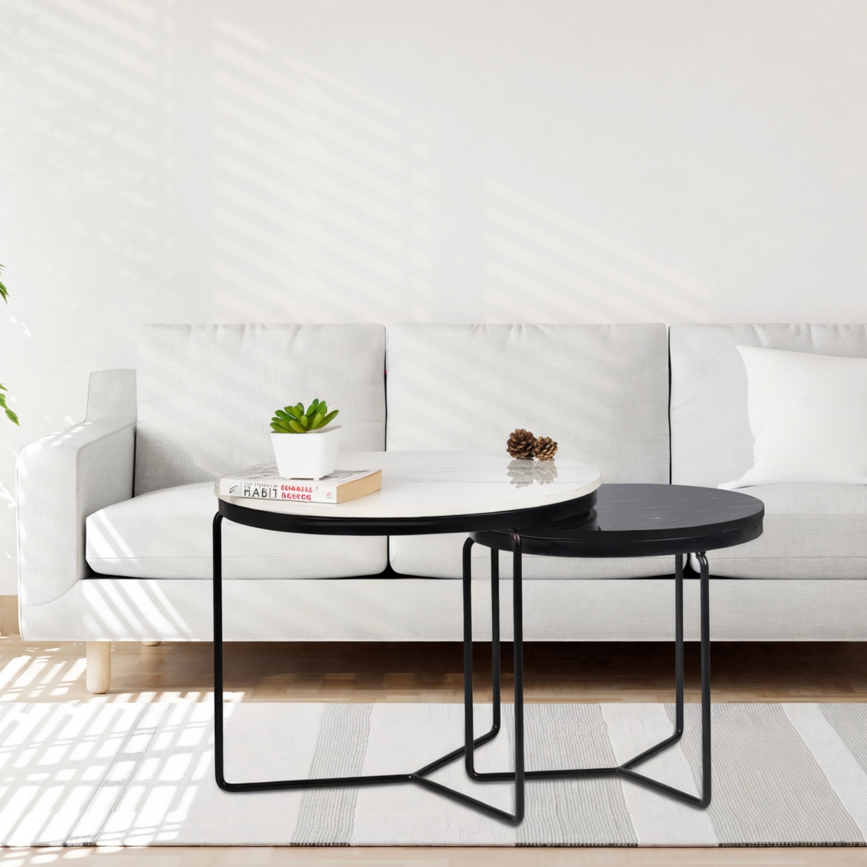 Minimalis Nesting Table Black