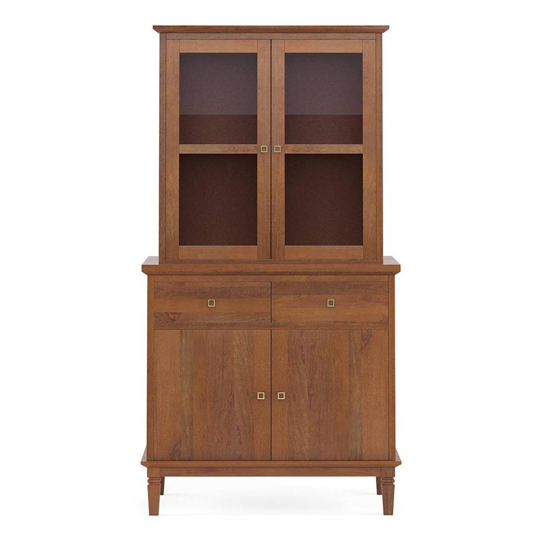 Malabar Solid Wood Sideboard in Amber Walnut Finish
