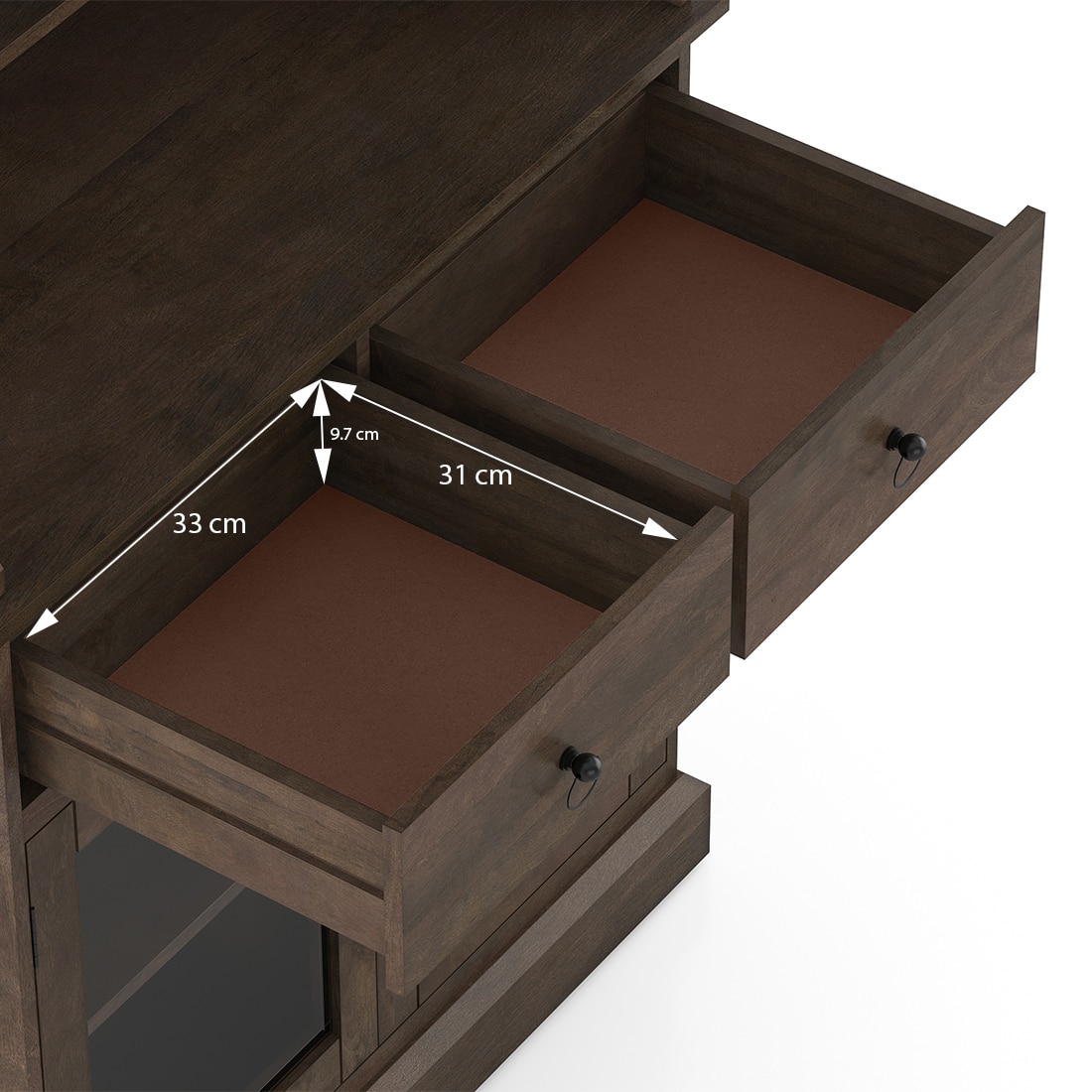 Riveria Bar Cabinet - Finish Danish walnut