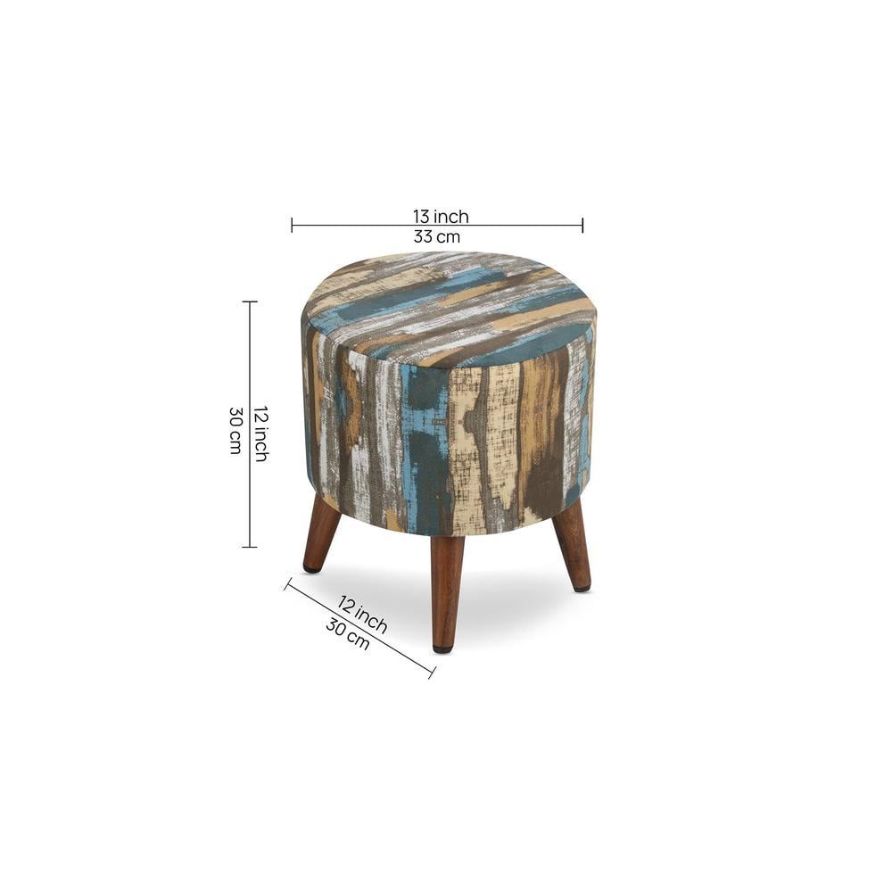 Jack Solid Wood  Ottomon in  Multicolor Colour