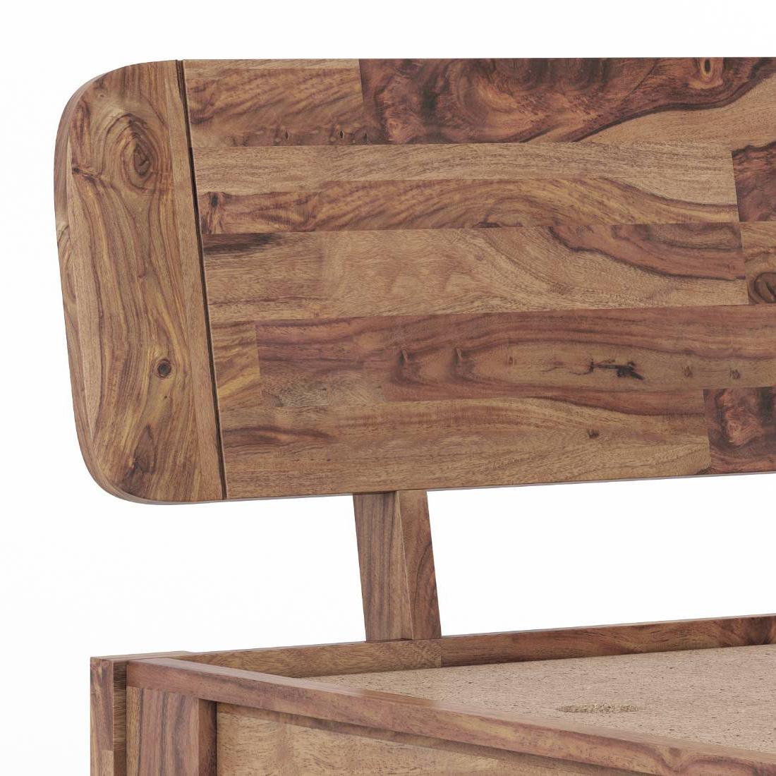 Lucy Queen Size Box Storage Bed Queen Size In Teak Finish