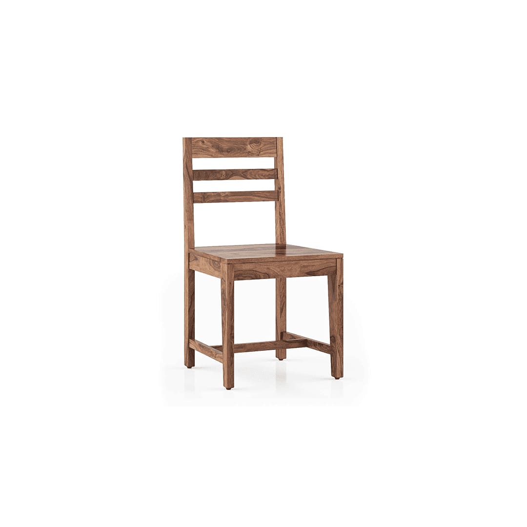 Oliver Solid Wood Dining Chair Set Of 2 In Teak Finish