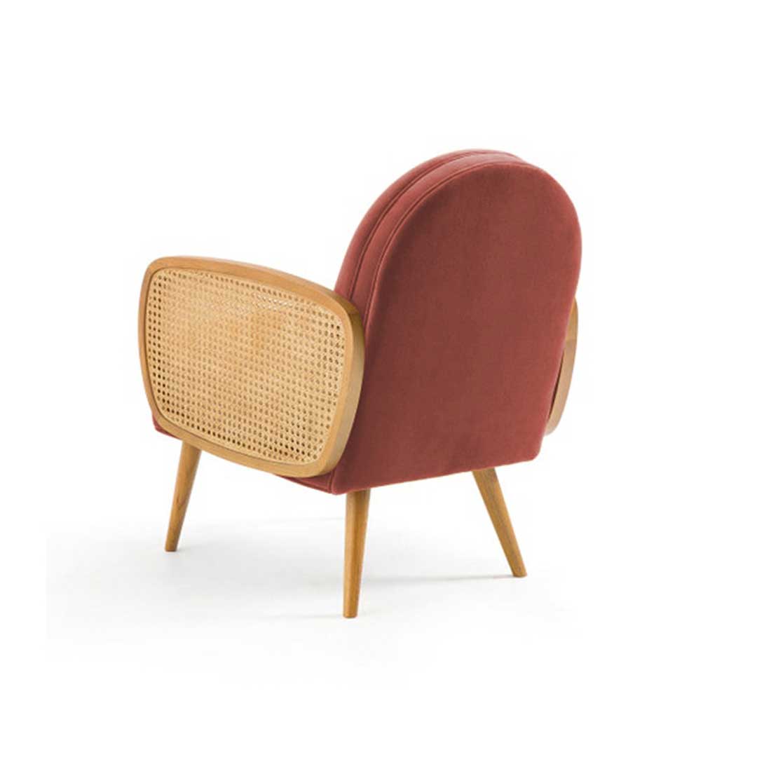 Holden Cane Accent Chair in Pink Colour