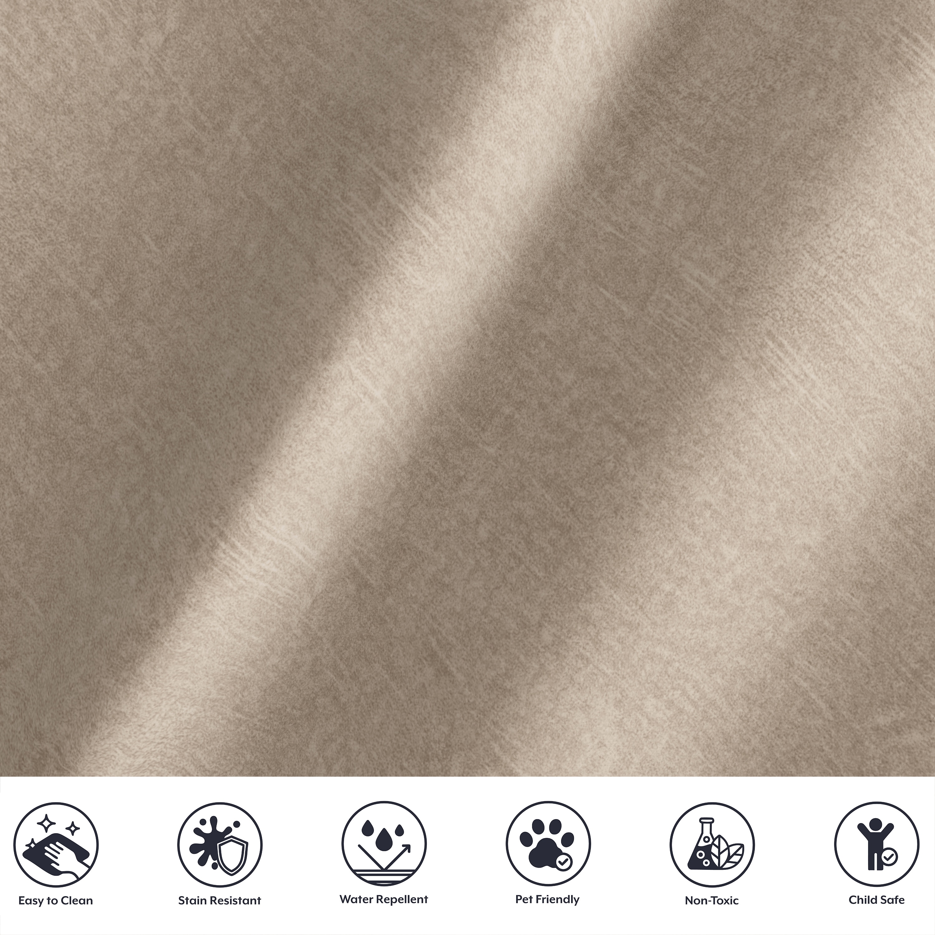 Ronan 2 Seater Fabric Sofa In Beige Colour