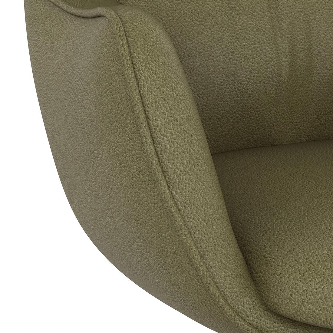 Aeris Ceramic 6 to 8 Seater Extendable Dining Table in Black Jade With Beck Dining Chair in Olive Leatherrete Fabric