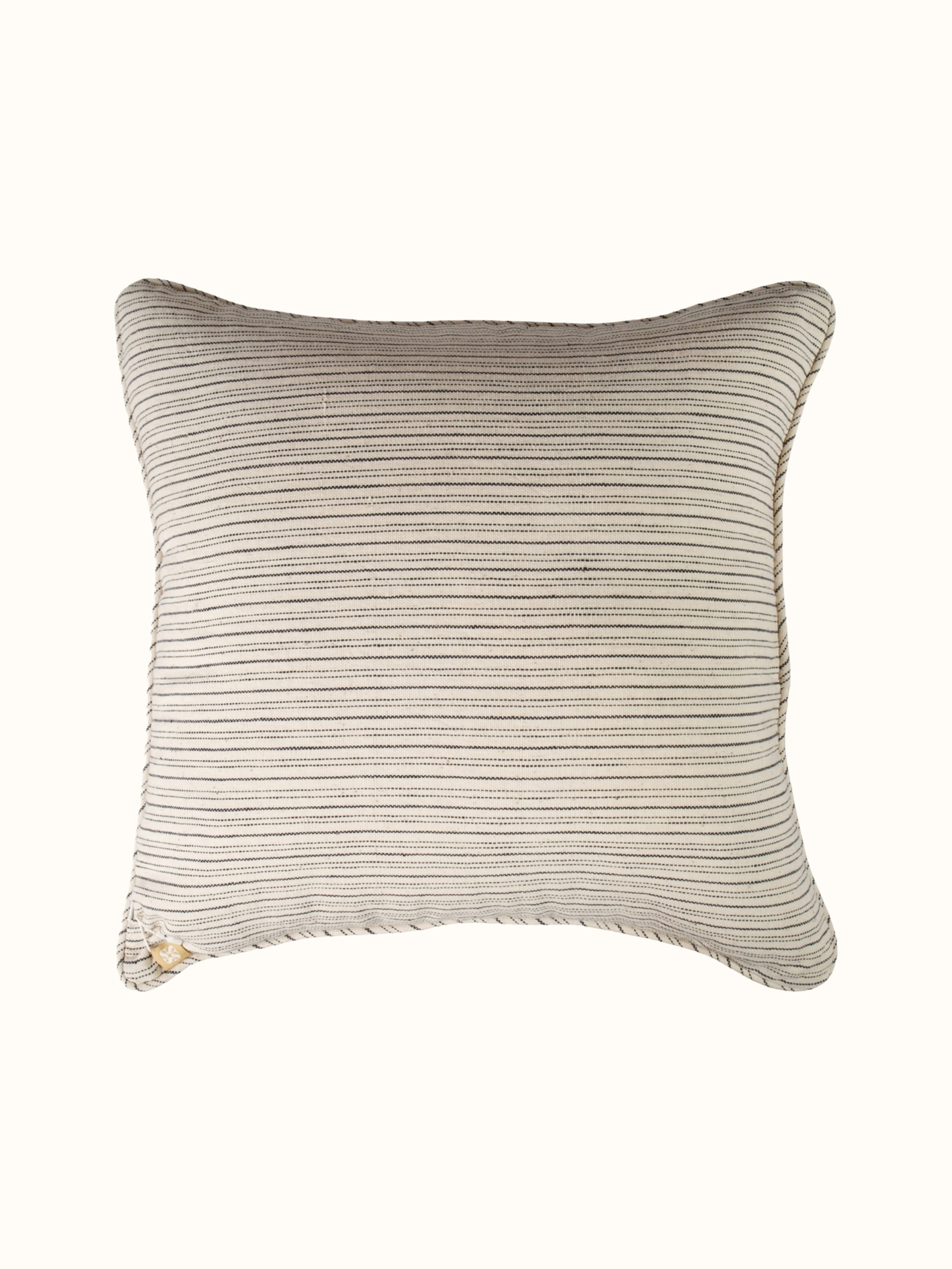 Folk Geo Hand Embroidered Panelled Cushion Cover