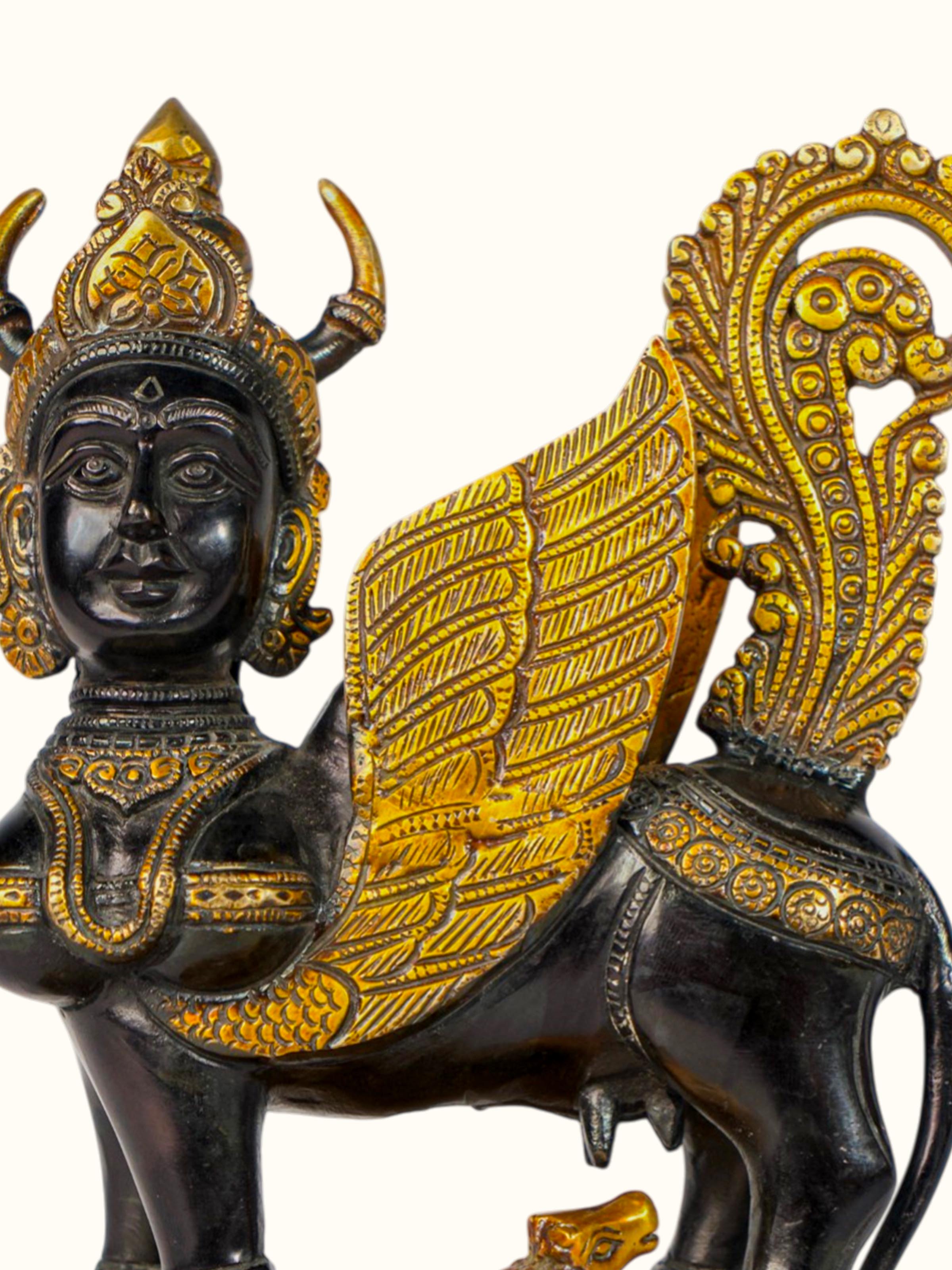 Brass Kamadhenu Sculpture