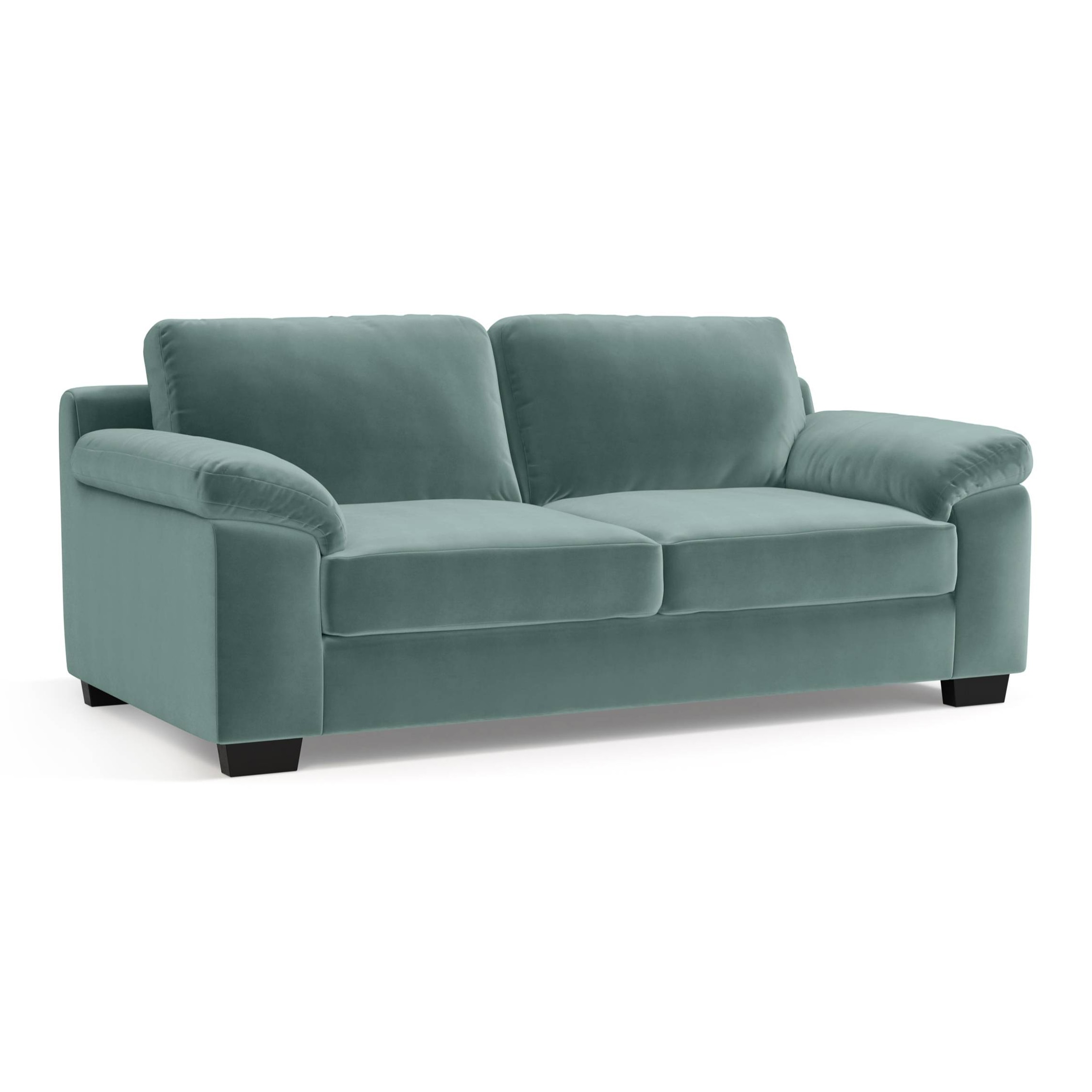 Esquel Luxe 3 Seater Fabric Sofa in Dusty Turquoise Velvet Colour