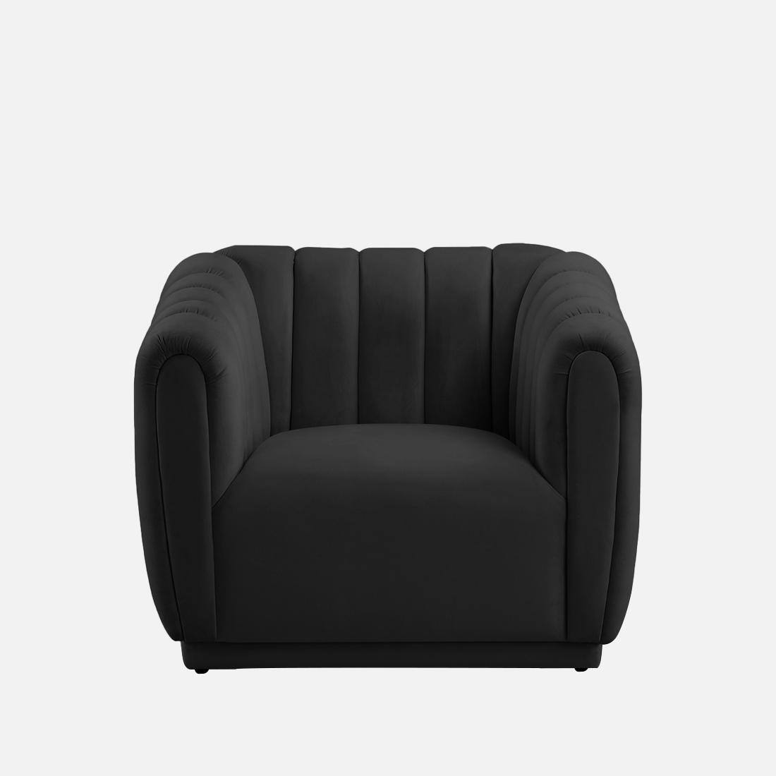 Rosa Fabric Sofa (Black)