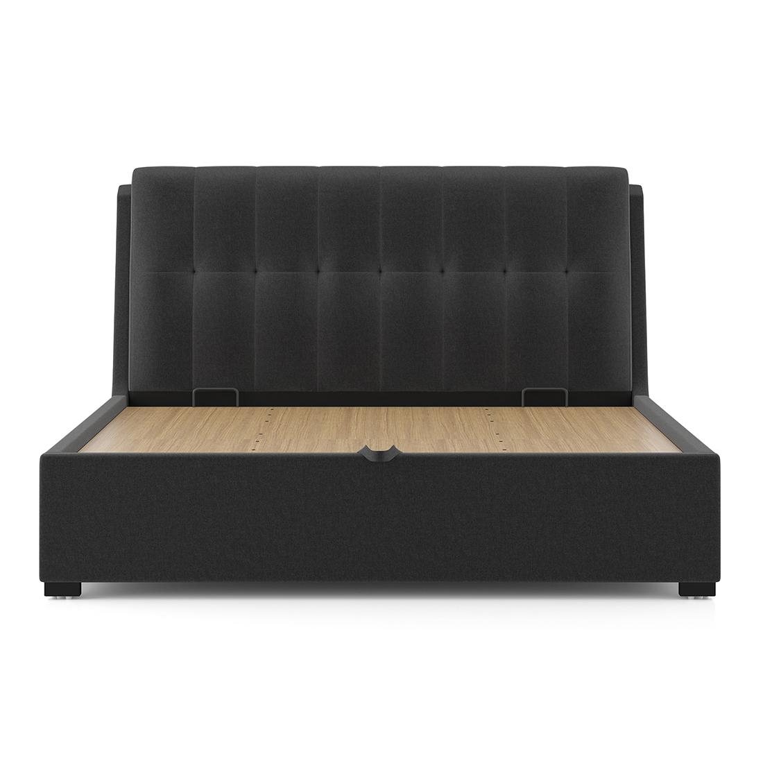 Bornholm Upholstered Storage Bed In Hydraulic (Bed Size : King, Colour : Urban Grey)