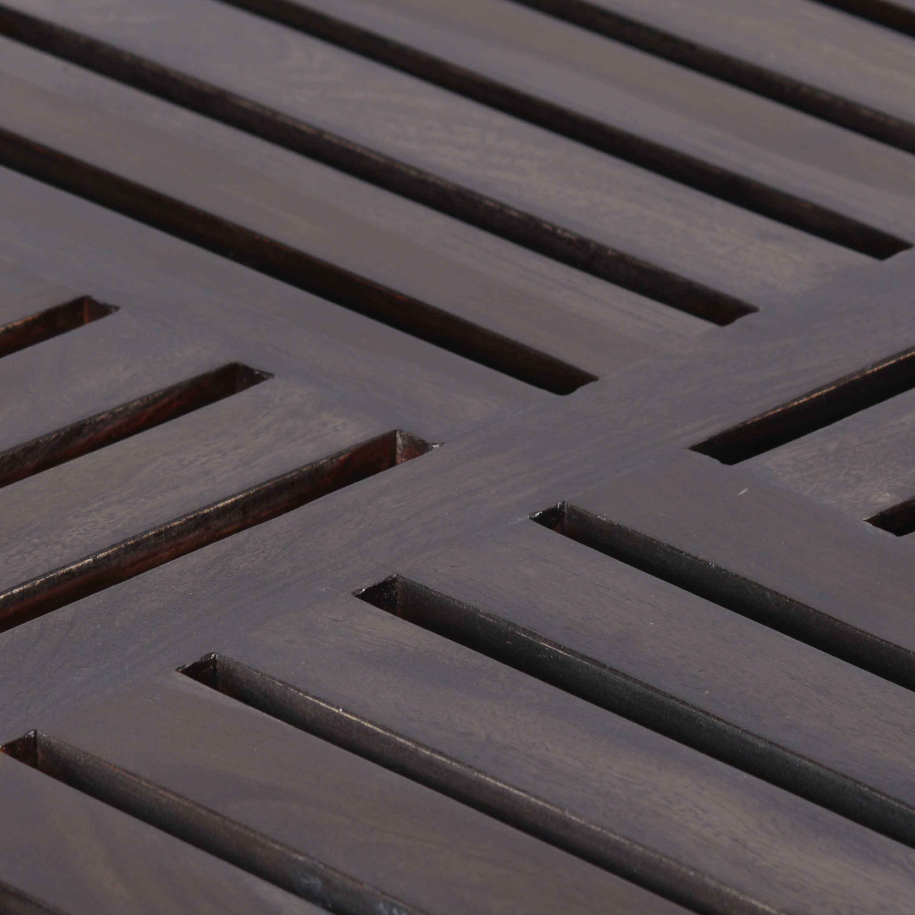 Palladio Sheesham Wood Coffee Table With 4 Stools Set In Mahogany Finish & Turquoise Sea Velvet Fabric Cushions