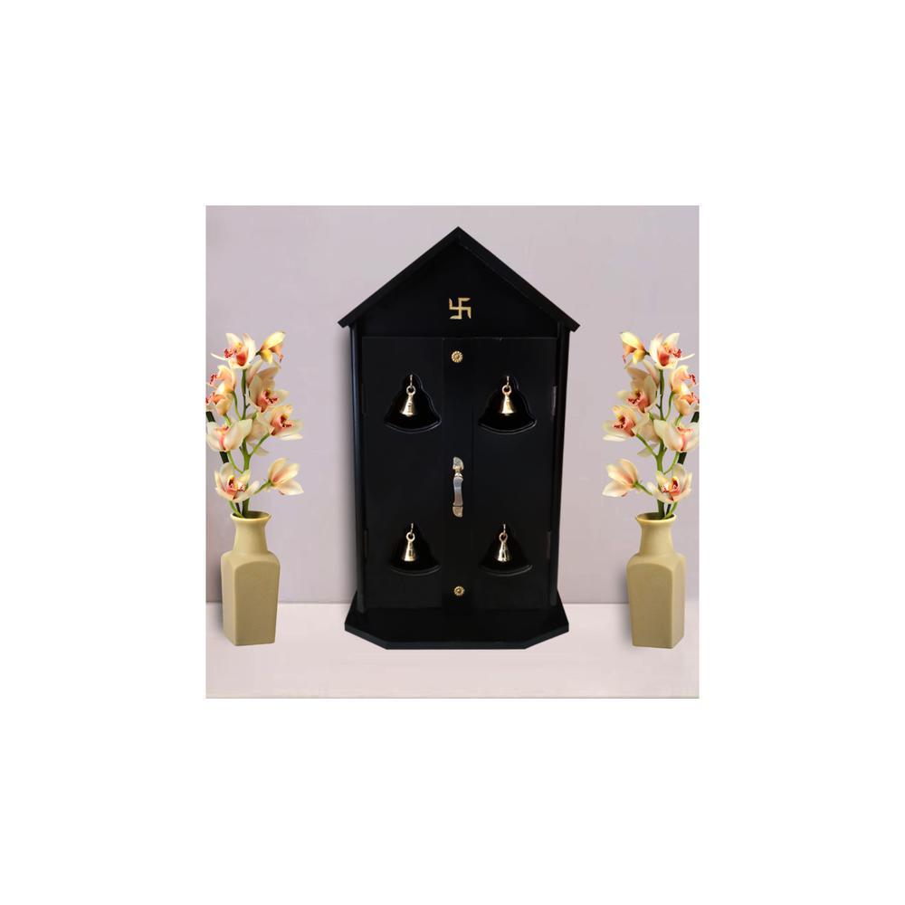 triya engineered wood prayer unit in mahagony finish