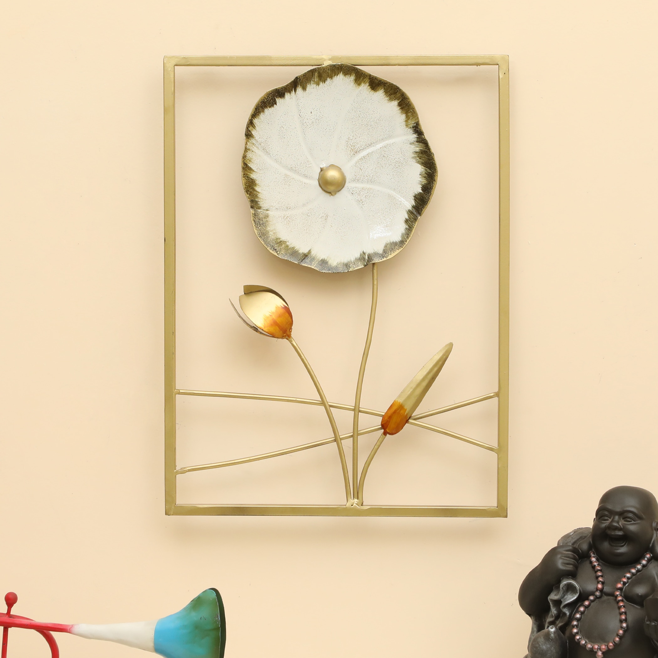 W-Gozo Abstract Metal Wall Decor in Multicolor Set of 1