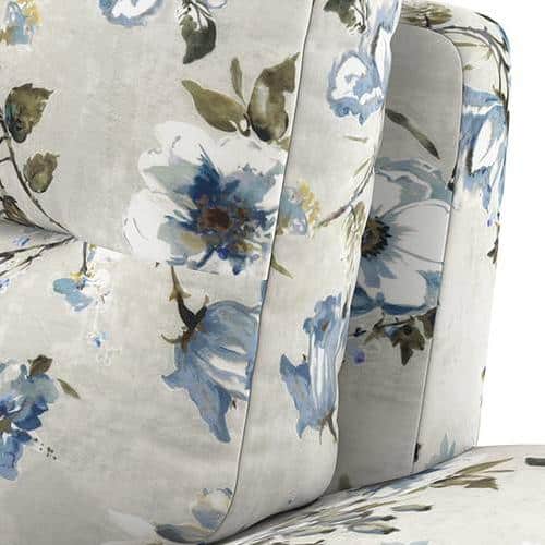 Adelaide Luxe 3 Seater Fabric Sofa in Adrian Velvet Colour