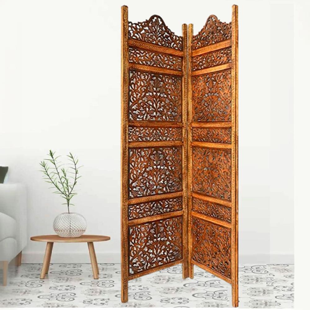 Irit Solid Wood 4 Panel Room Divider