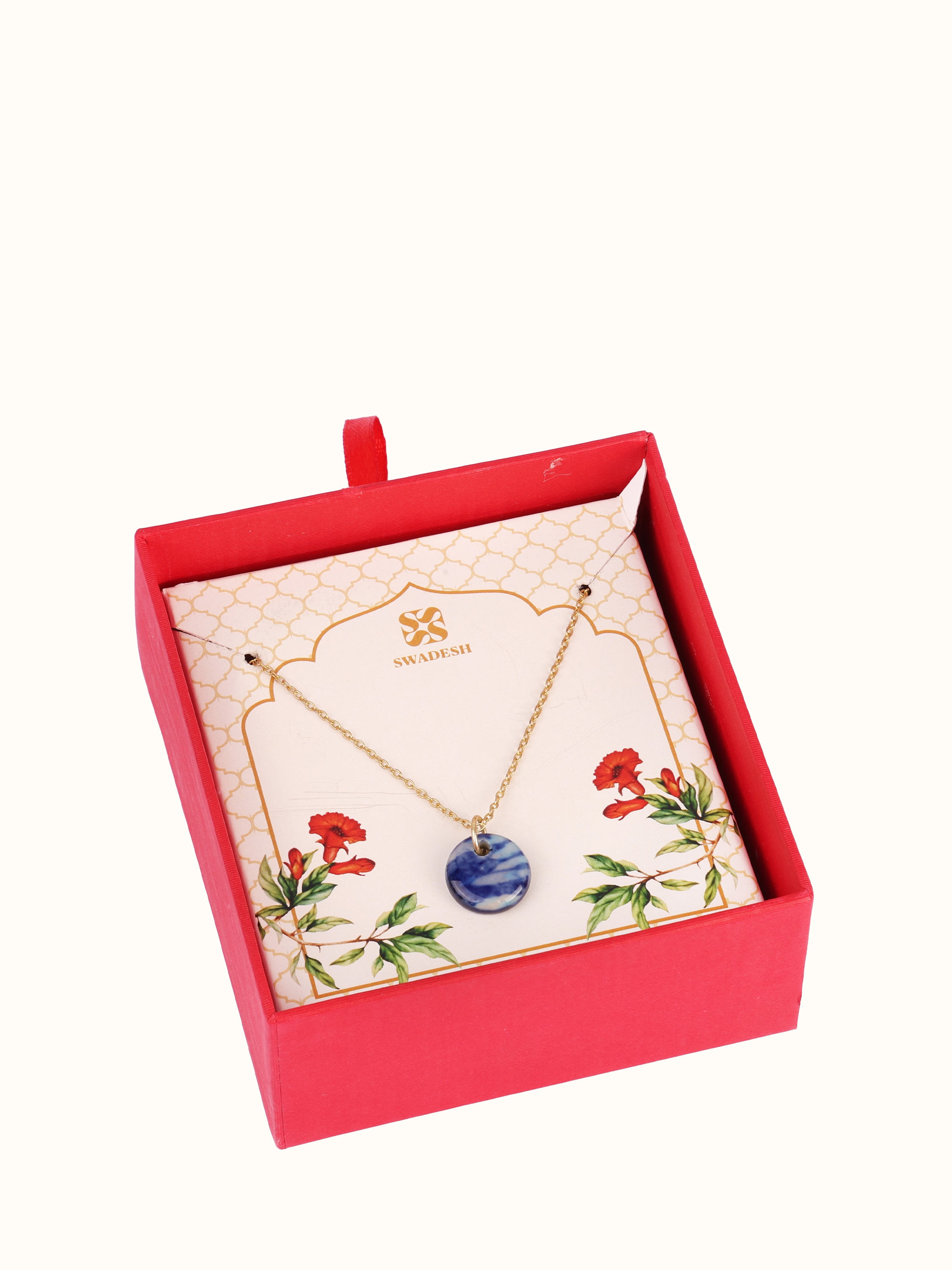 On-body view of Ceramic Pendant & Chain