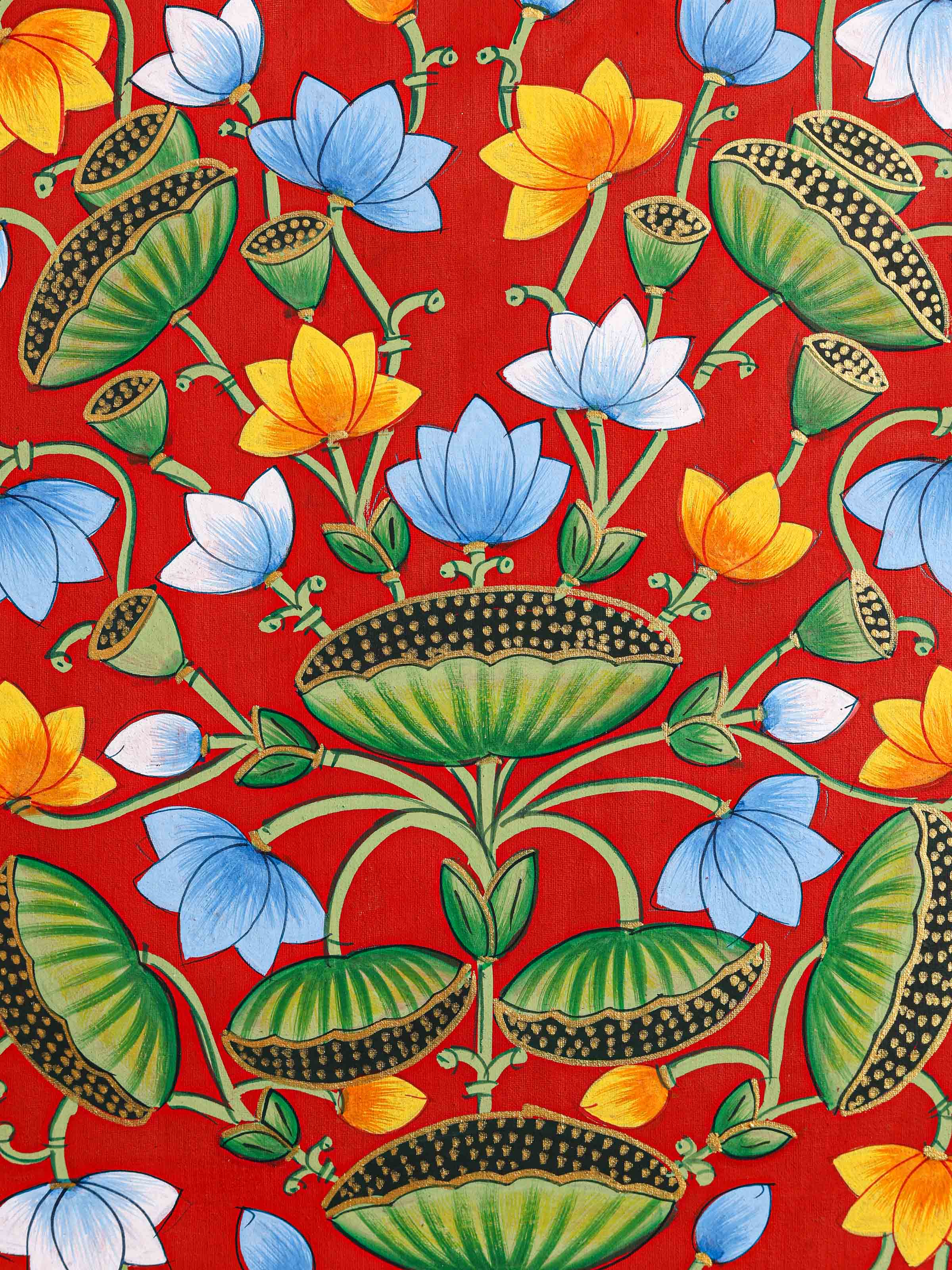 Kamal Talai Blue Pichwai Painting