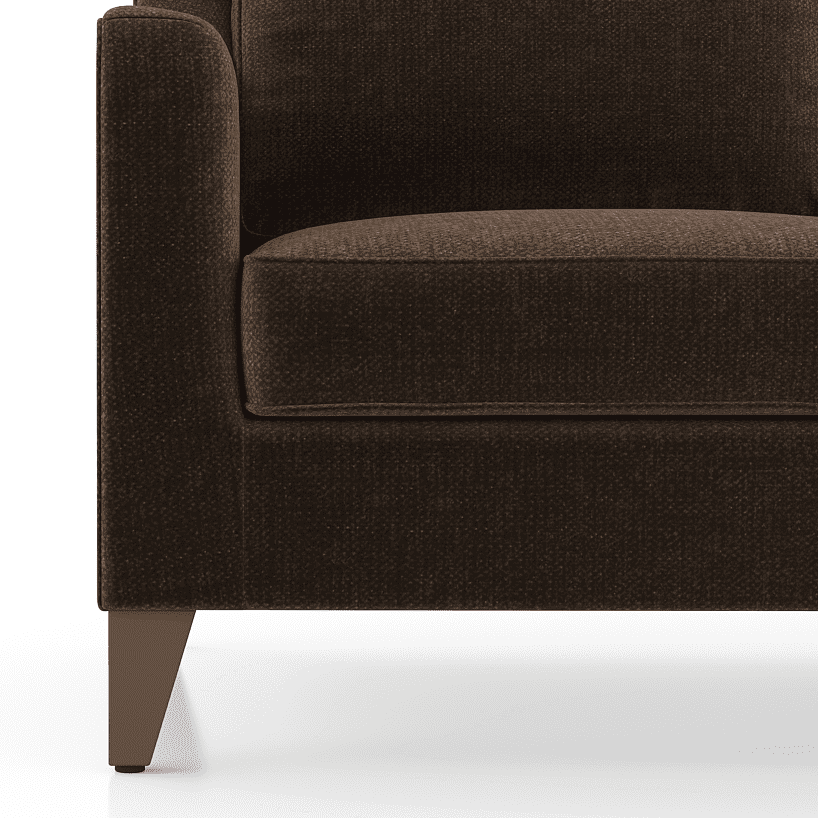 Abbey Sectional Sofa (Colour : Dark Earth, Cushion : Soft, Seater : Right Aligned 2 Seater + Right Aligned Chaise)