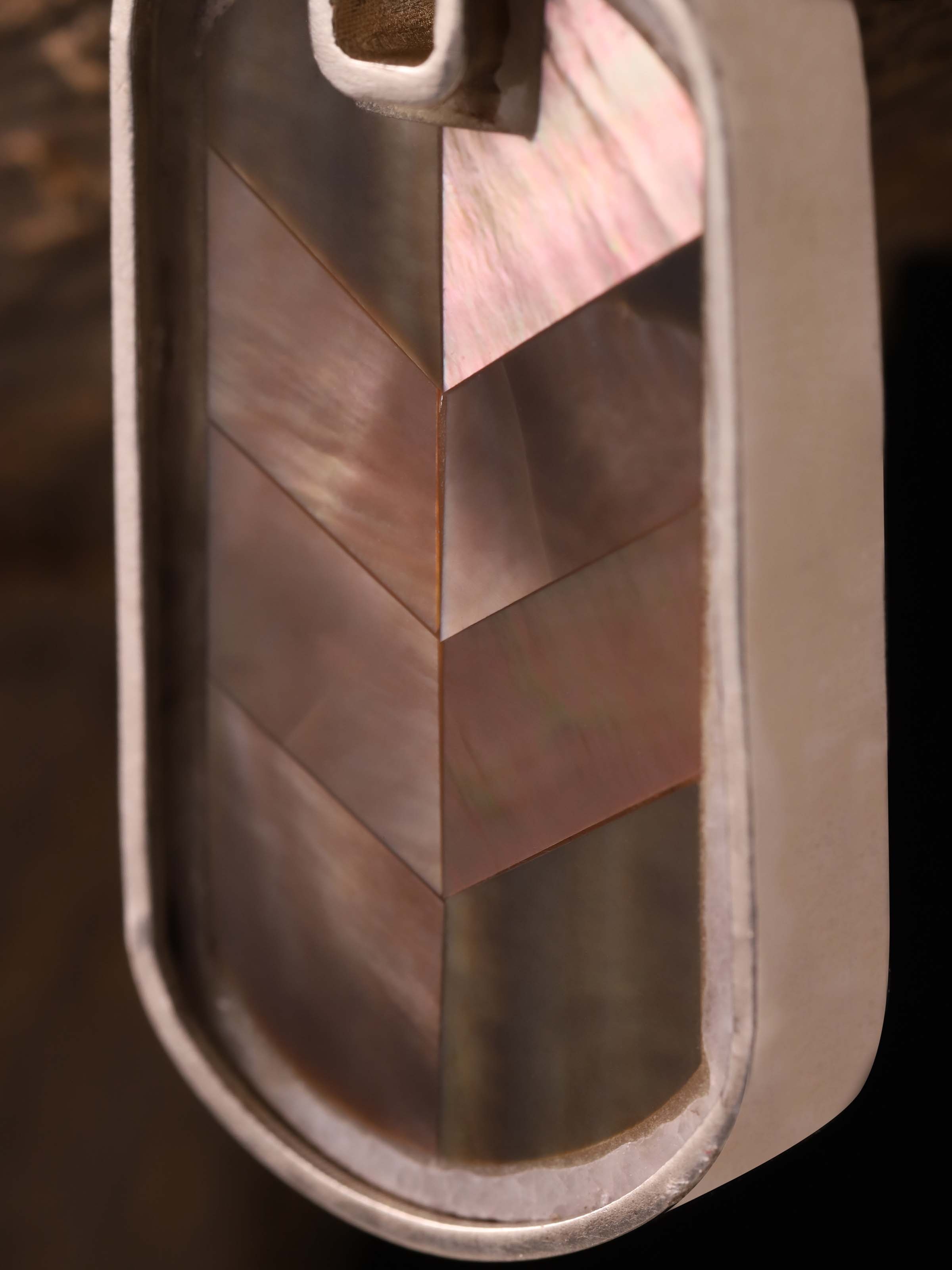 Kutch Leather Silver Drop Earrings