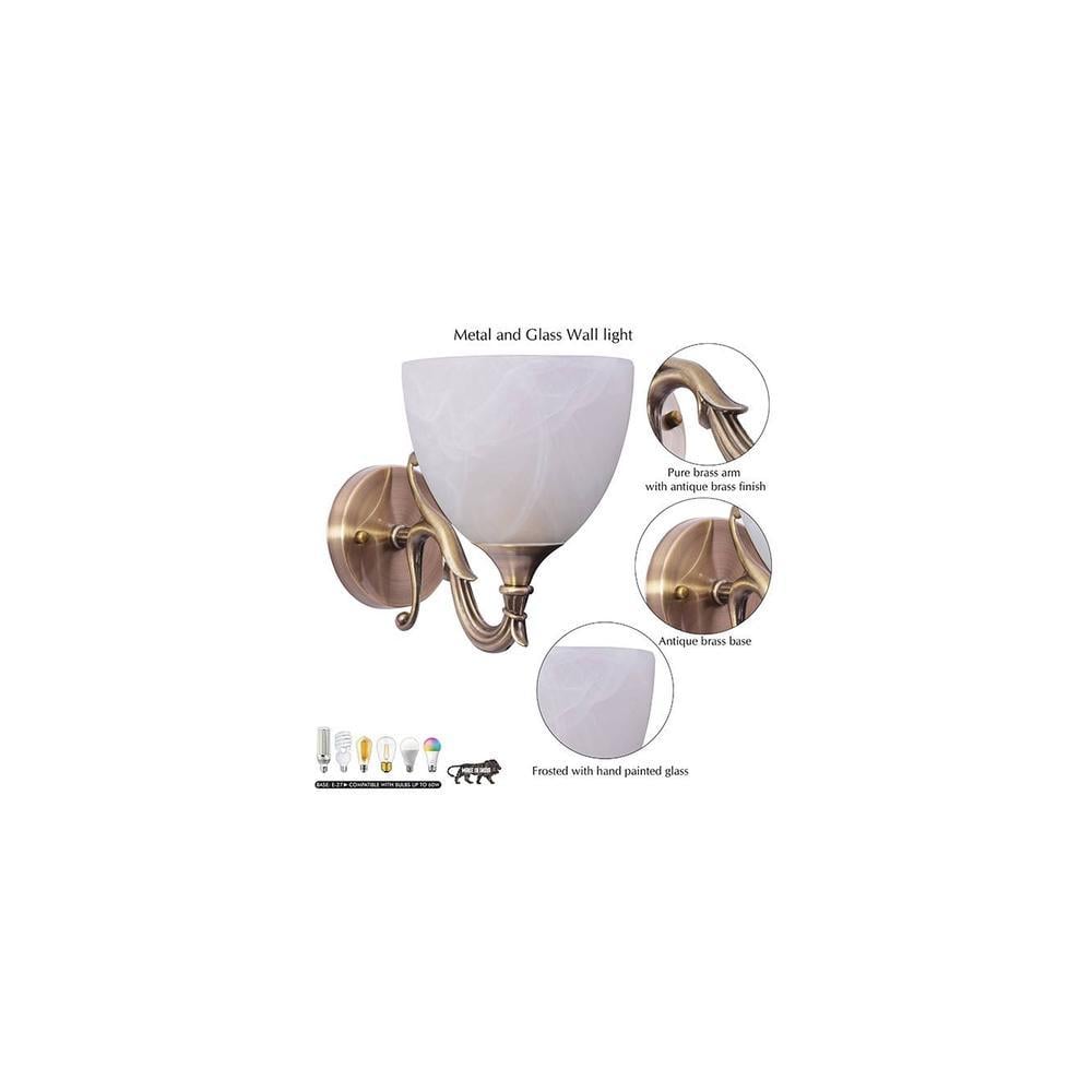 Toleo Stone Look Glass Antique Wall Light