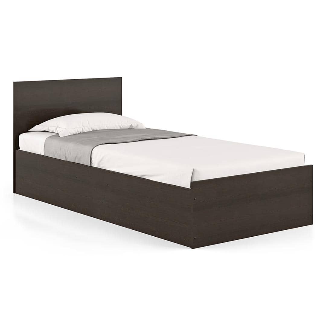 Wren Engineered Wood Single Size Box Storage Bed In Dark Wenge Finish