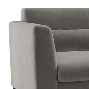 Lewis 2 Seater Fabric Sofa in Ash Grey Velvet Colour