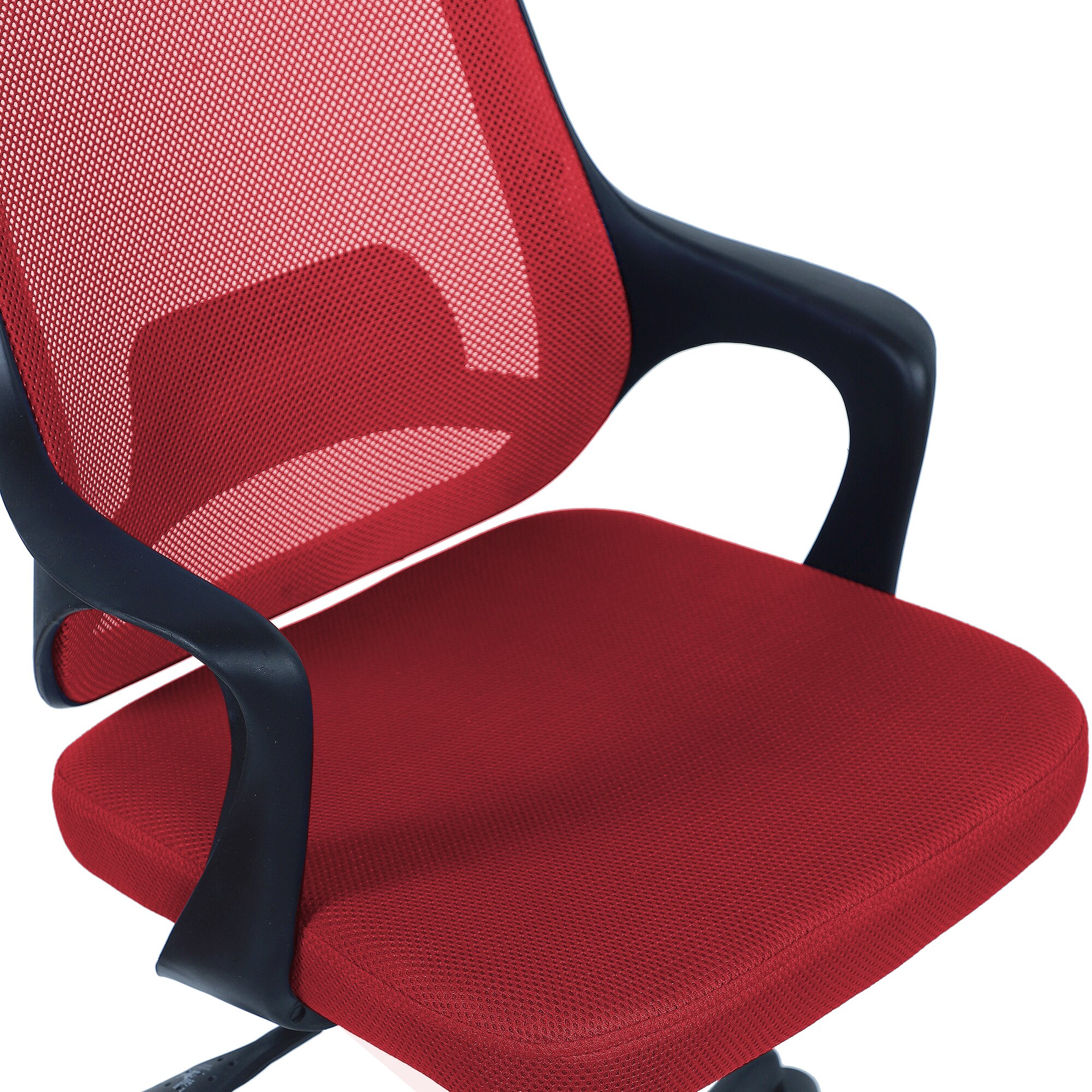 Ddeasirea Mid Back Ergonomic Chair in Red Colour