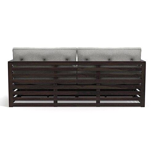 Raymond Wooden Sofa - American Walnut Finish (Vapour Grey) (Custom Set - Sofas : 0003; Standard Set - Sofas : none; Finish : american walnut; Sofa Material : fabric; Sofa Size : regular; Sofa Type : regular; Colour : vapour grey)