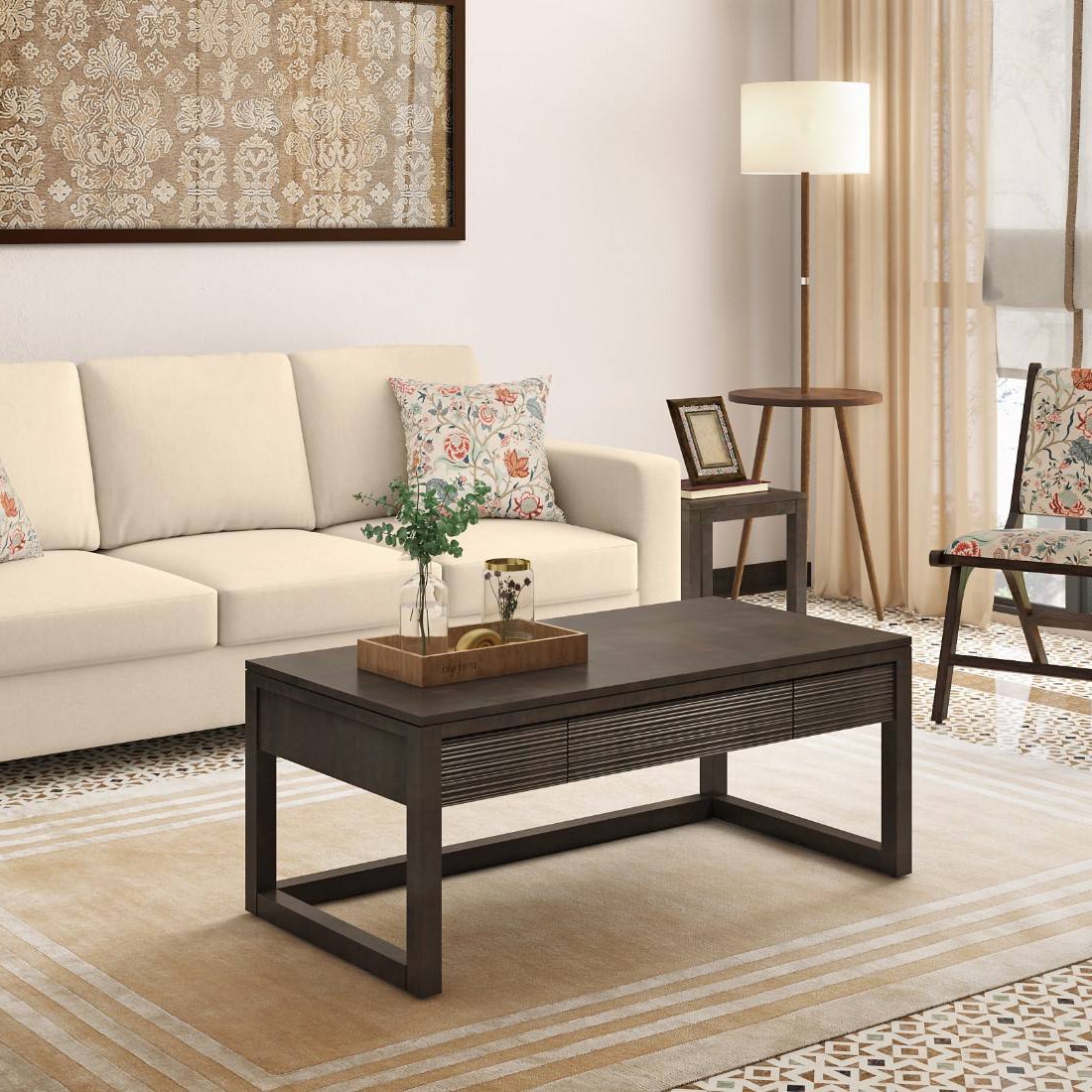 Casella Coffee Table - Mocha Walnut - Urban Ladder