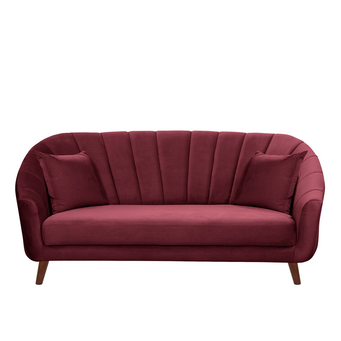 Nilo Velvet 3 Seater Sofa in Maroon Colour