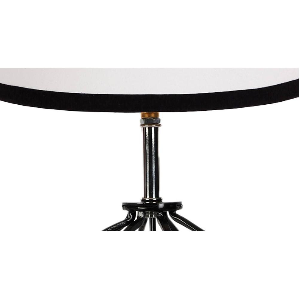 Mariah Multicolor cotton Table lamp with Wood & Iron Base