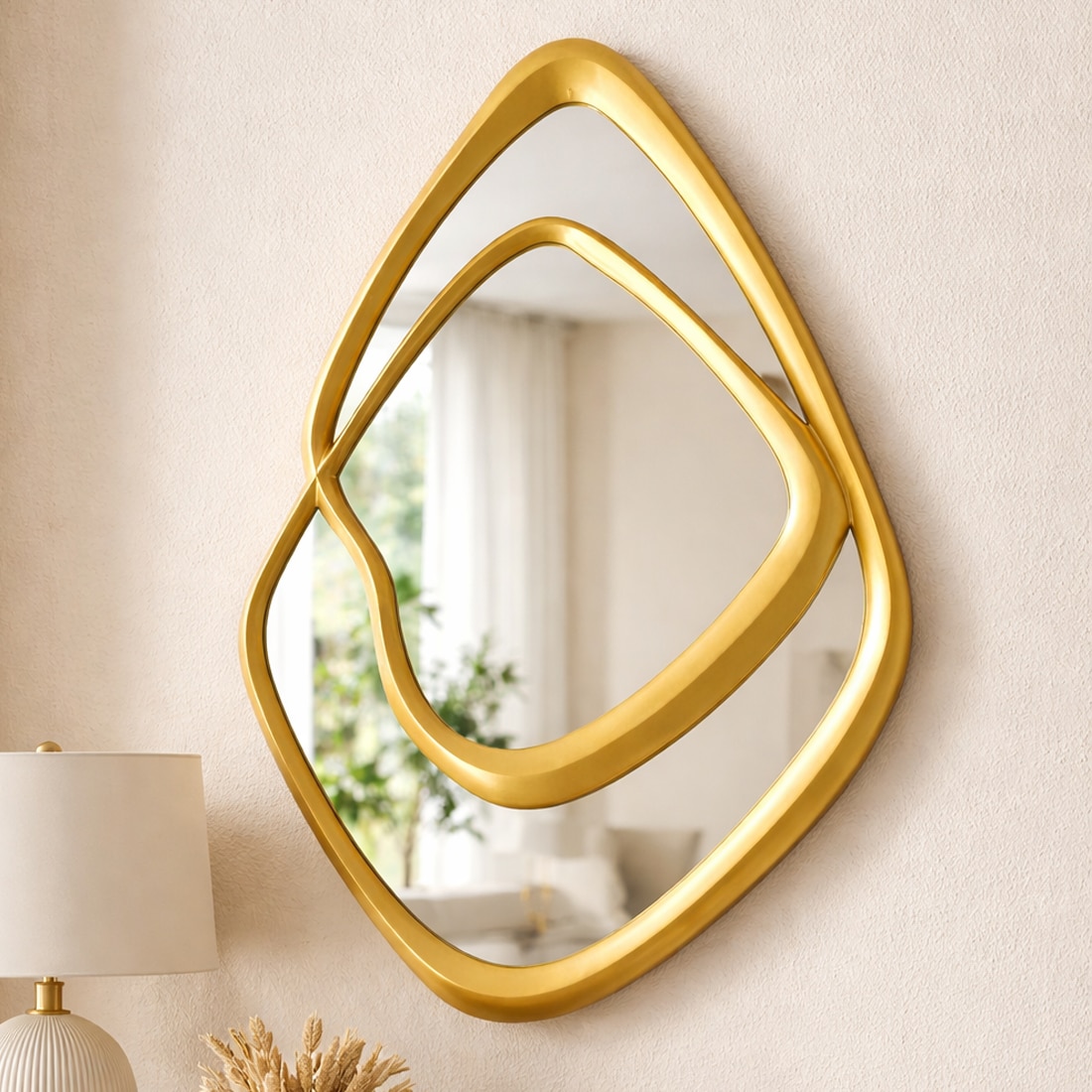 Kinetic Copper Finish Wall Mirror