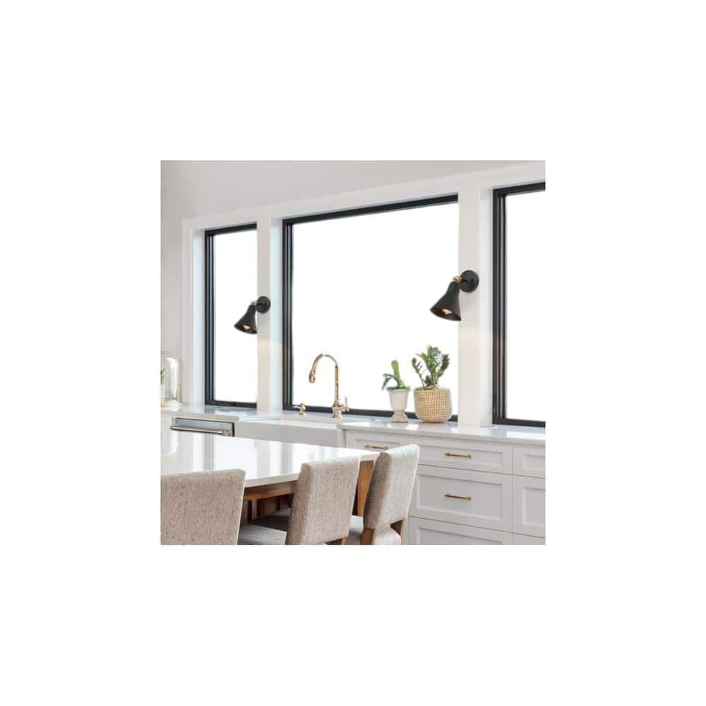 Industrial Black Metal Wall Light