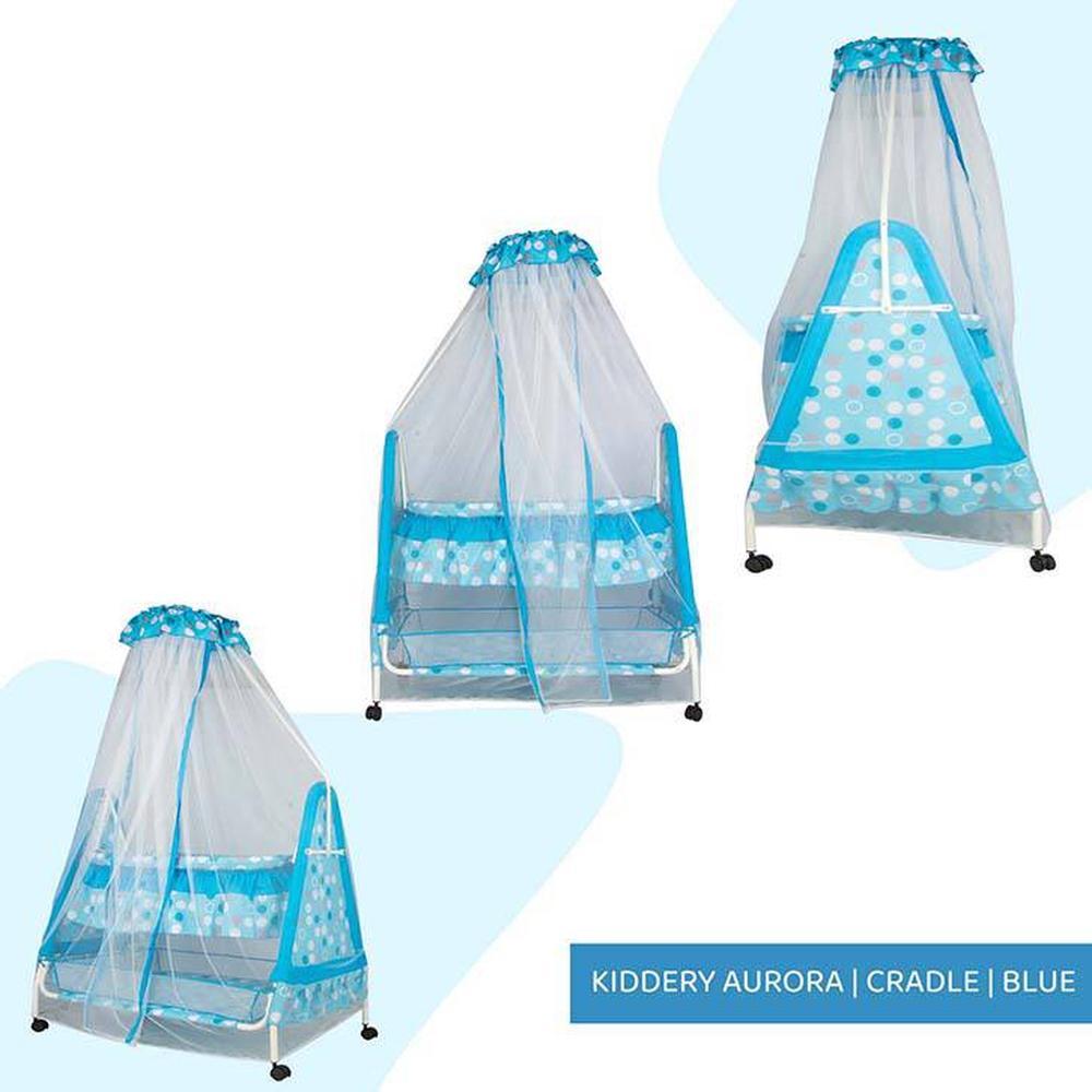 Aurora Stainless Steel Baby Cradle with Mosquito Net Airplane & Yatch