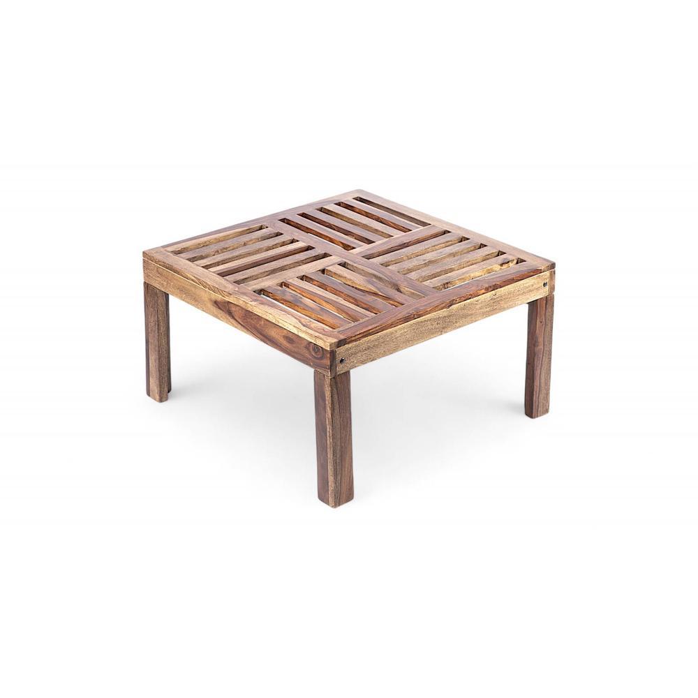 Sydney Sheesham Wood Coffee Table In Teak Finish