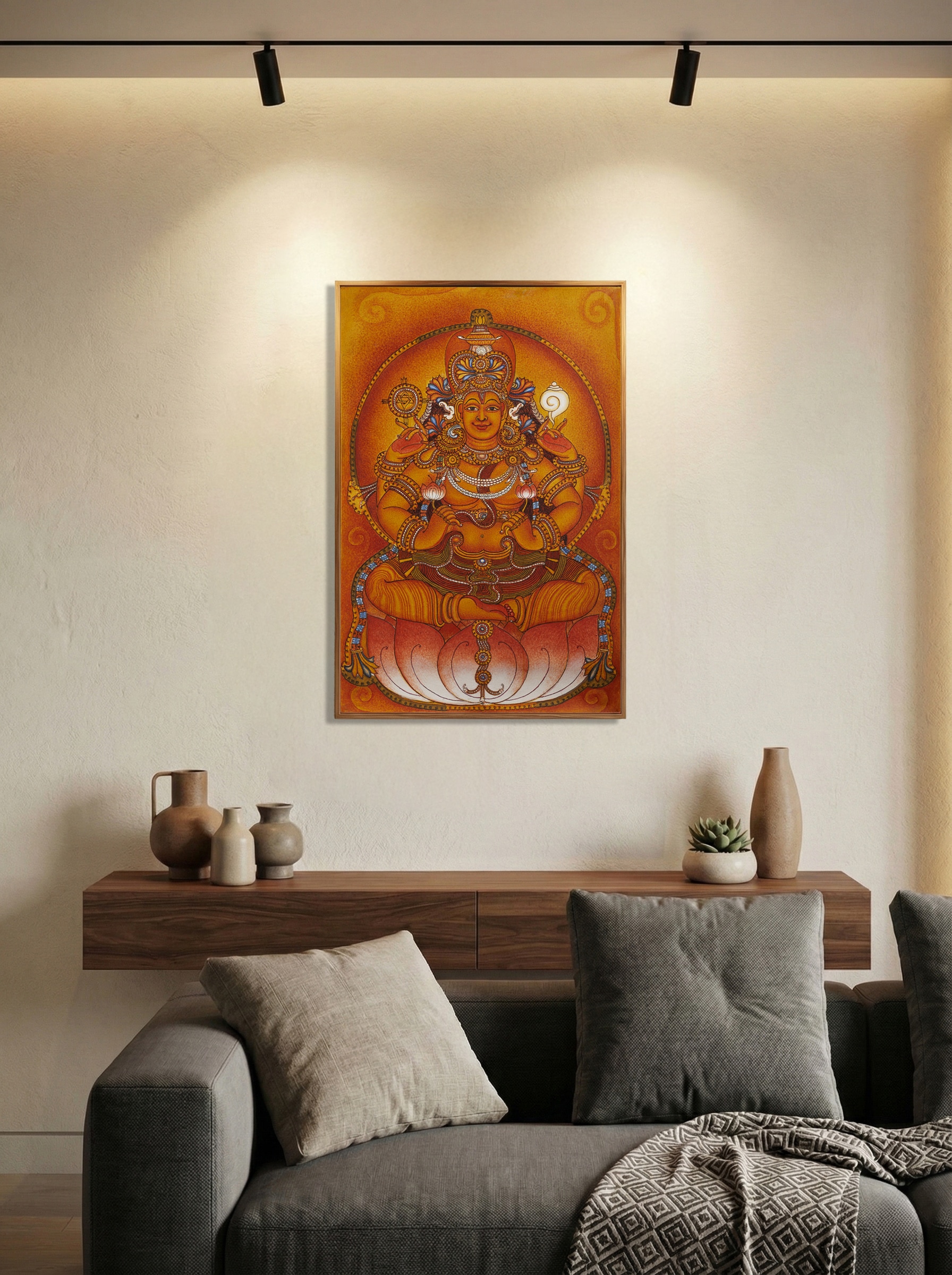 Gayathri Kerala mural painting in classical South Indian art style