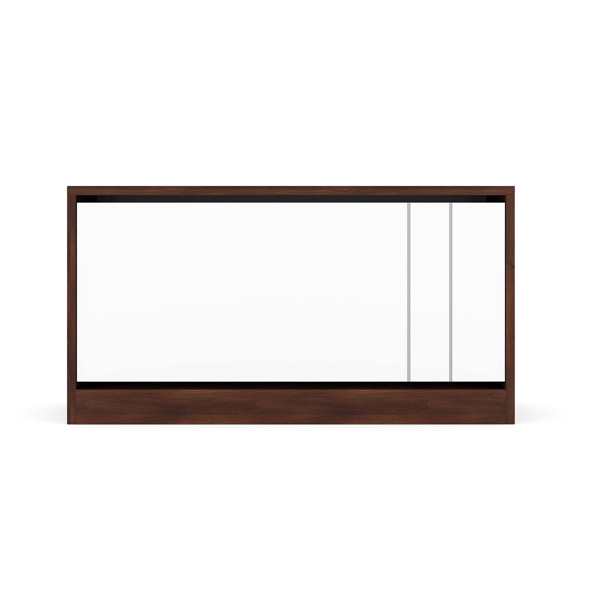 DCanape Spin 1 Engineering Wood Shoe Rack Dark Acacia Frosty White Finish