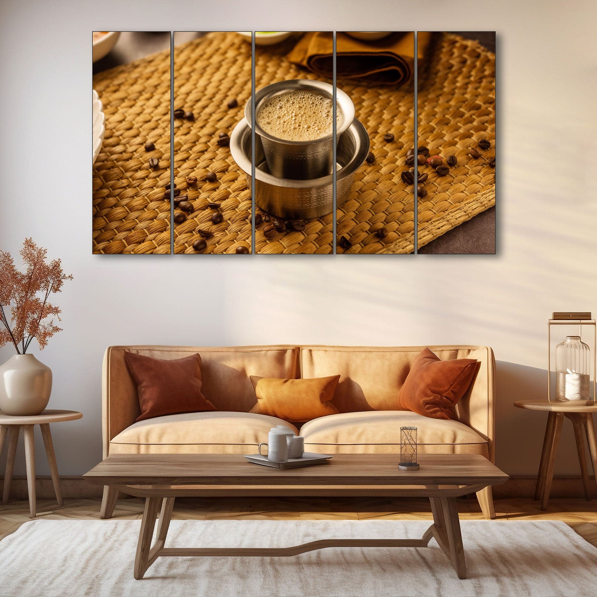 The Castle Decor Coffee Art Wall Painting Wooden Framed 27x48 Inch (Style 1) - The Castle Decor